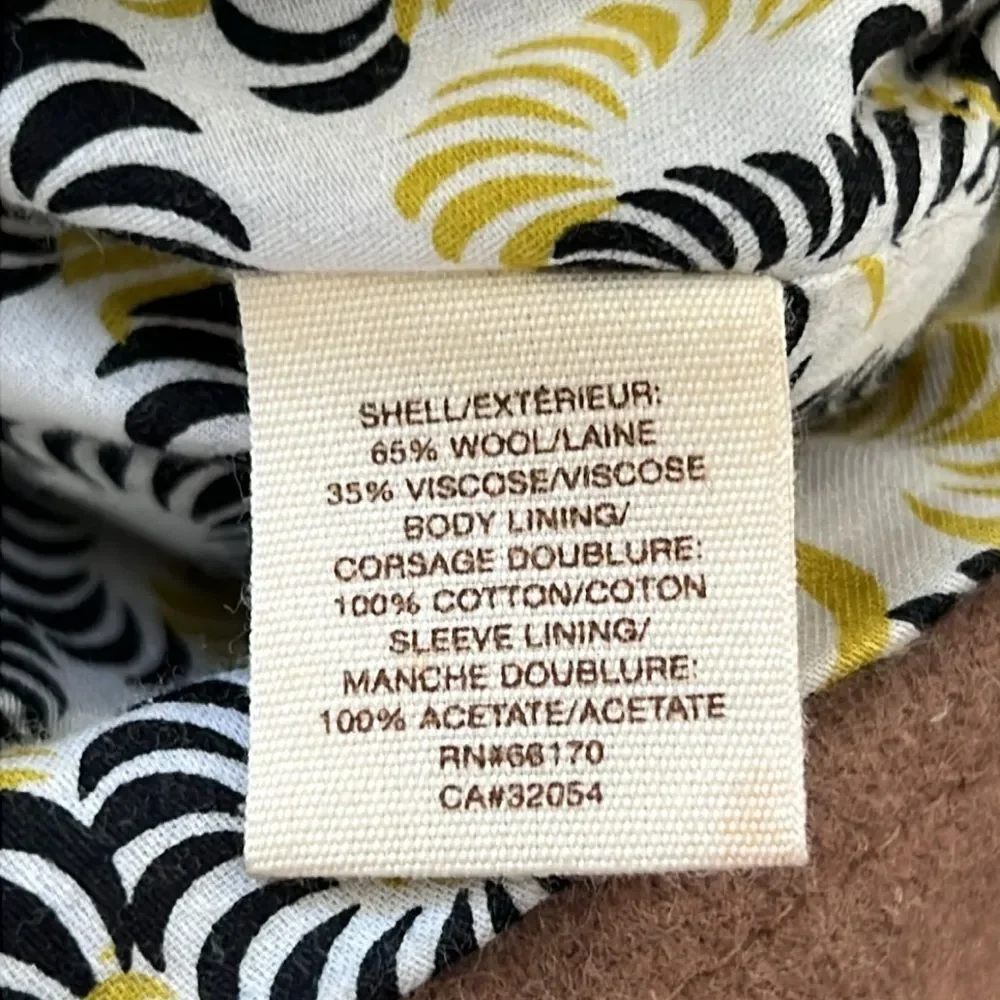 Anthropologie Idra Piloted Bomber Wool Jacket Coat Size 8